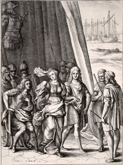 Briseis und Achilles von Wenceslaus Hollar